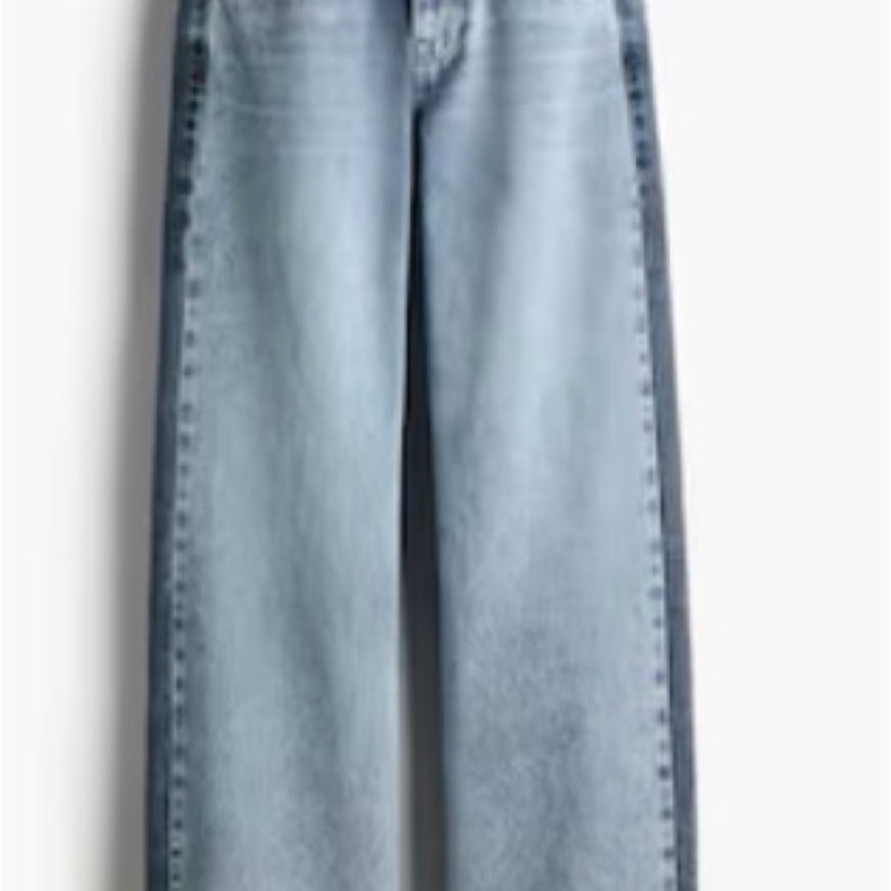 H&M Stella McCartney Two-Tone Light Blue Wide Leg Jeans - never worn